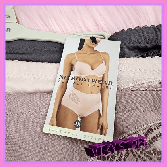 💖 NWT NU BODY WEAR 3PK Multicolor Panties 2XL Extended Size #7232 💖 - Picture 2 of 6